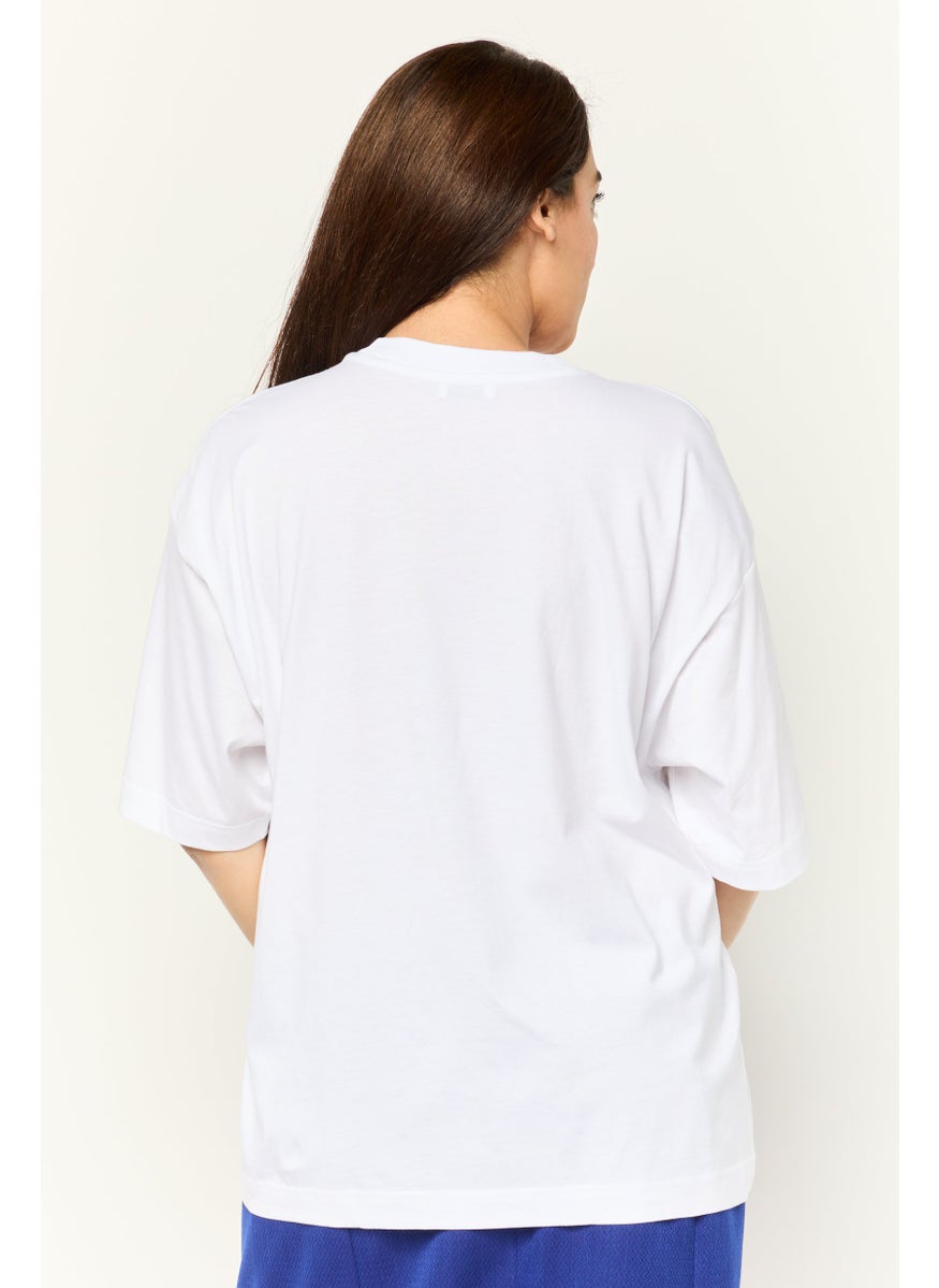 ESPRIT Women Crew Neck Short Sleeves Tie Dye T-Shirt, White  - Image 4