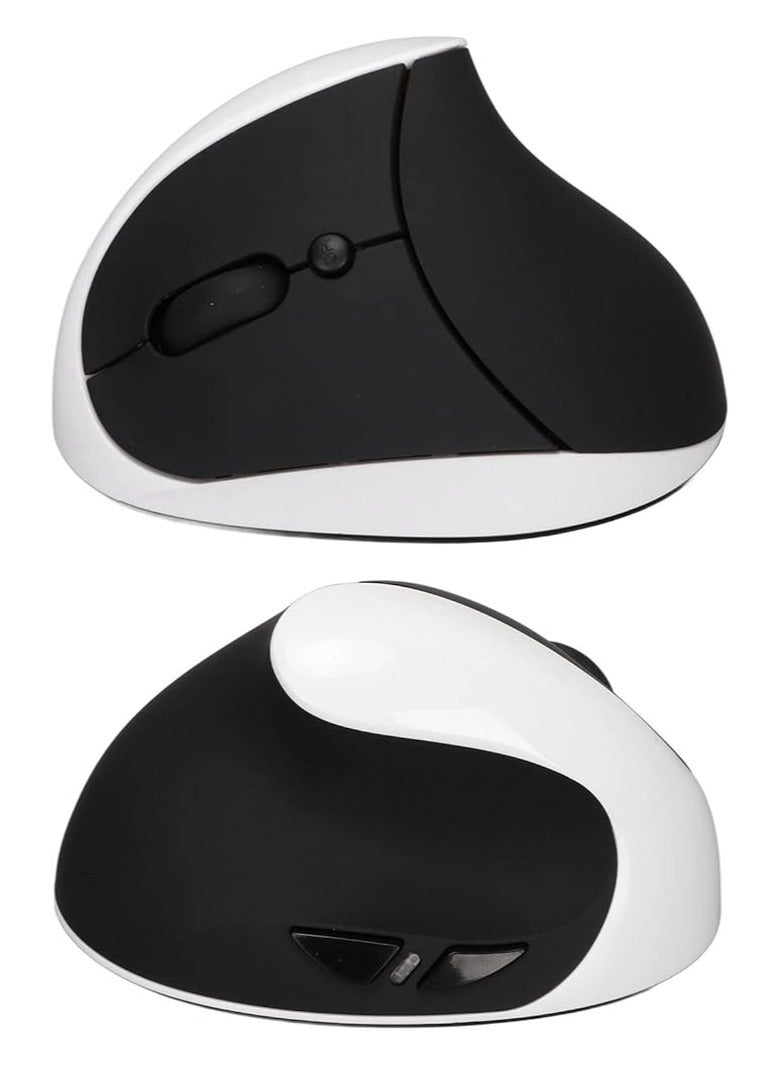 erorex Left Hand Vertical Mouse, USB Rechargeable Left Handed Mouse Wireless 2.4G Wireless Vertical with USB Adapter for Laptop - Image 3