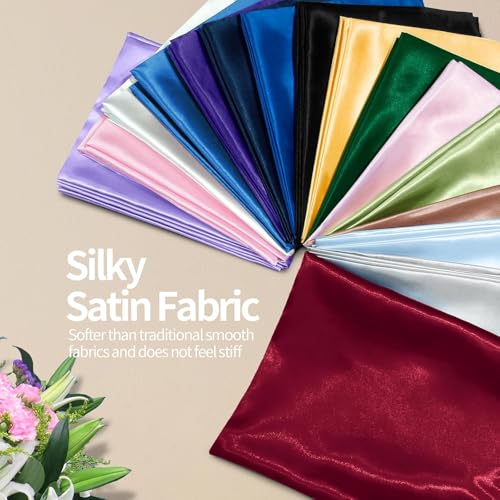 Filloxy Satin Fabric | 44" Wide-600 TC Shiny, Silky Solid Cloth for Bridal Wedding Dress, Fashion Crafts, Costumes, Decorations, Sewing, Draping Gift Wrapping Party Decoration (Red, 1 Meter) - Image 5