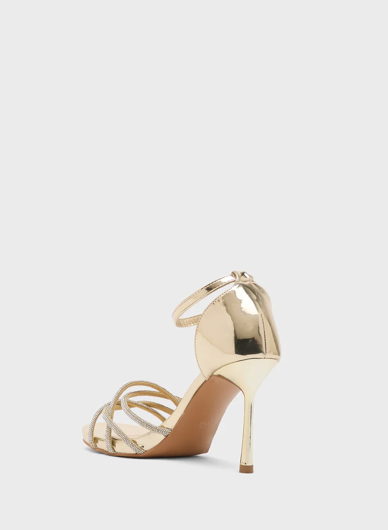 ترافل من نمشي Heeled Sandal With Ankle Strap