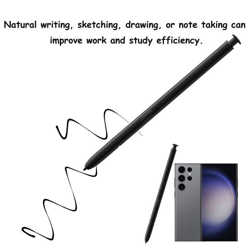 CaoXiong قلم S Pen لجهاز Galaxy S23 Ultra من سامسونج، قلم ستايلس لجهاز Galaxy S23 Ultra، بديل قلم S Pen لجهاز Galaxy S23 Ultra 5G مع 4,096 مستوى ضغط (جرافيت) - Image 5