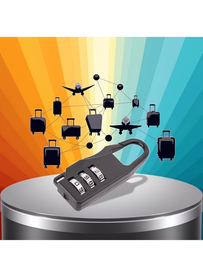 Portable 3-Digit Combination Luggage Lock – Heavy-Duty Code Lock for Travel Suitcases, Backpacks & Swiss Gear Bags | Anti-Theft Travel Padlock - Image 4