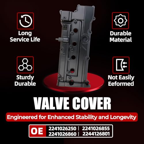 MITZONE Upgrade Engine Aluminum Valve Cover Compatible with Hyundai Accent KIA Rio Rio5 1.6L L4 2006-2011 - Image 2