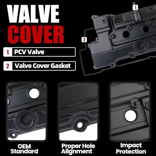 MITZONE Upgrade Engine Aluminum Valve Cover Compatible with Hyundai Accent KIA Rio Rio5 1.6L L4 2006-2011 - Image 5