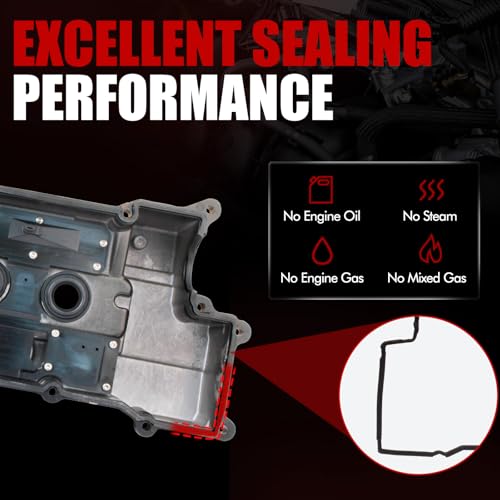 MITZONE Upgrade Engine Aluminum Valve Cover Compatible with Hyundai Accent KIA Rio Rio5 1.6L L4 2006-2011 - Image 4