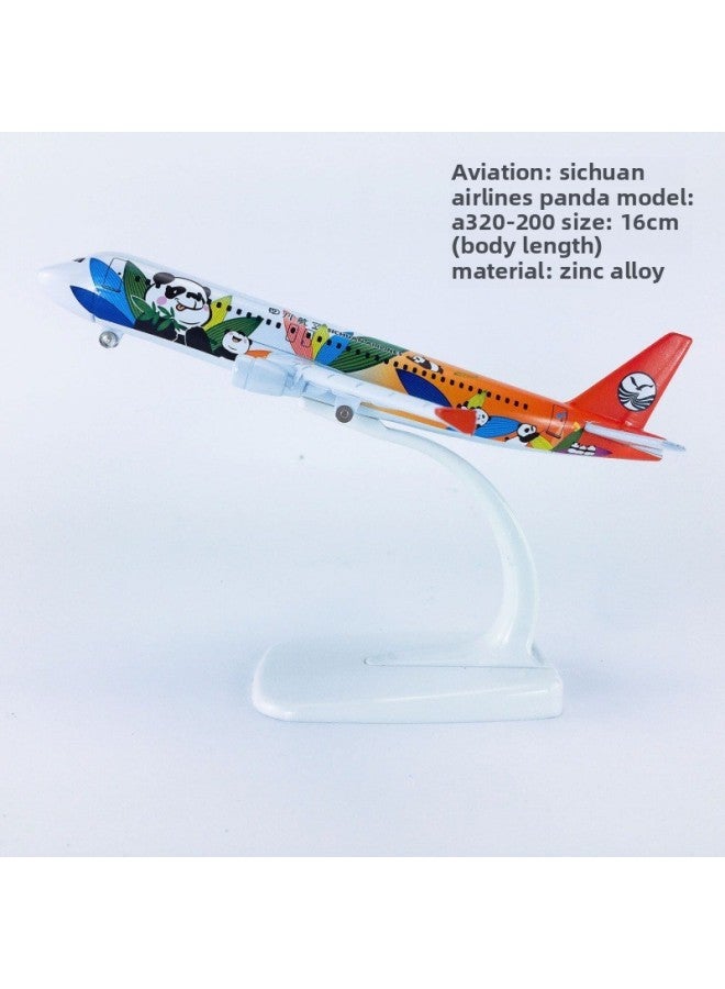 Special Offer-Alloy China Southern Airlines China Air China East China Airlines Hokkaido Airlines Artificial Aircraft Model-Color:16cma320 Sichuan Airlines Panda  - Image 1
