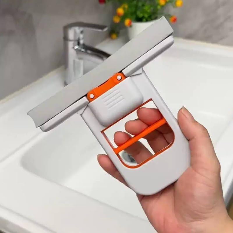 Mini broom - Colorful, multi-colored hands-free cleaning tool for windows, marble, and all surfaces; ideal for floors, tables, bathrooms, and kitchens