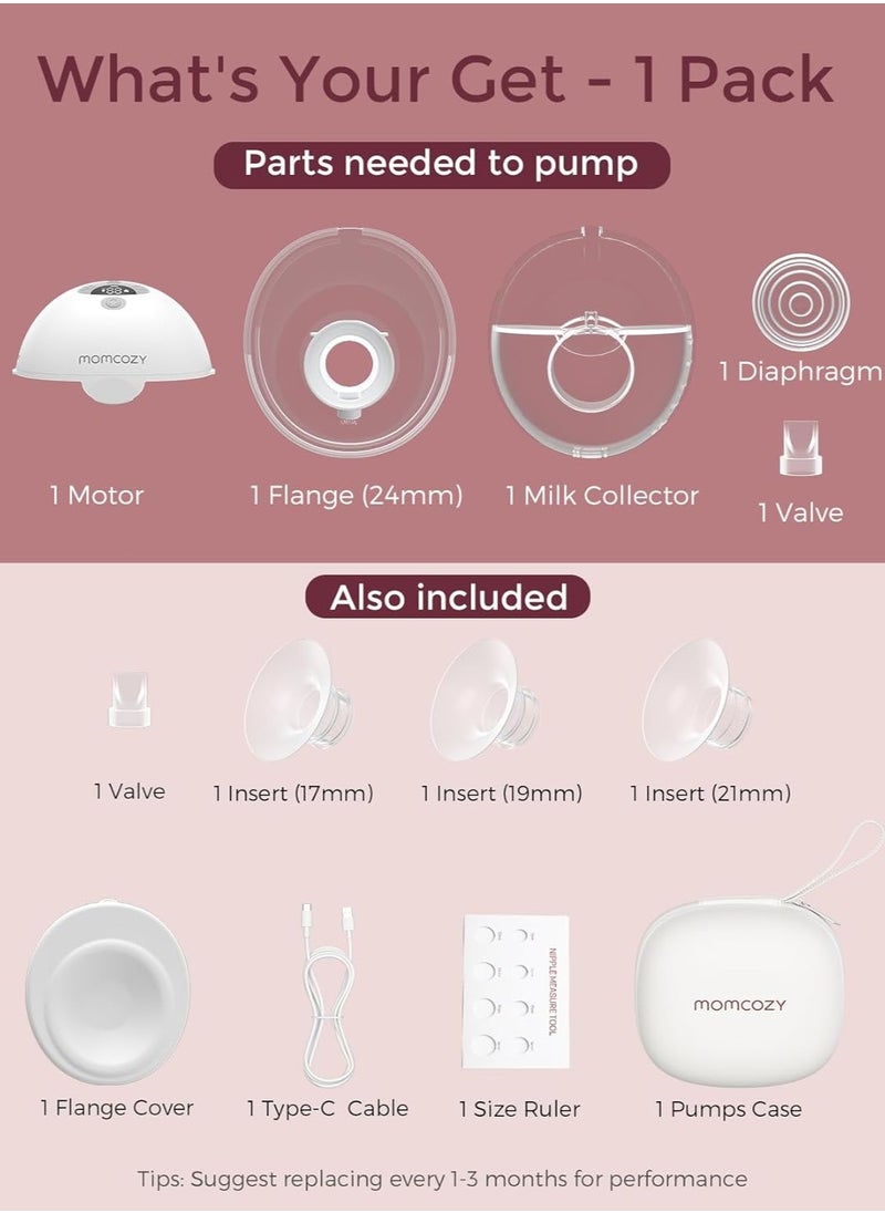 Momcozy - Electric, Hands Free, Portable M5 Double Breast Pump With 3 Modes And 9 Levels & Momcozy Bottle Brush Kit, Innovative Push-Press Design for Better Cleaning - Image 1