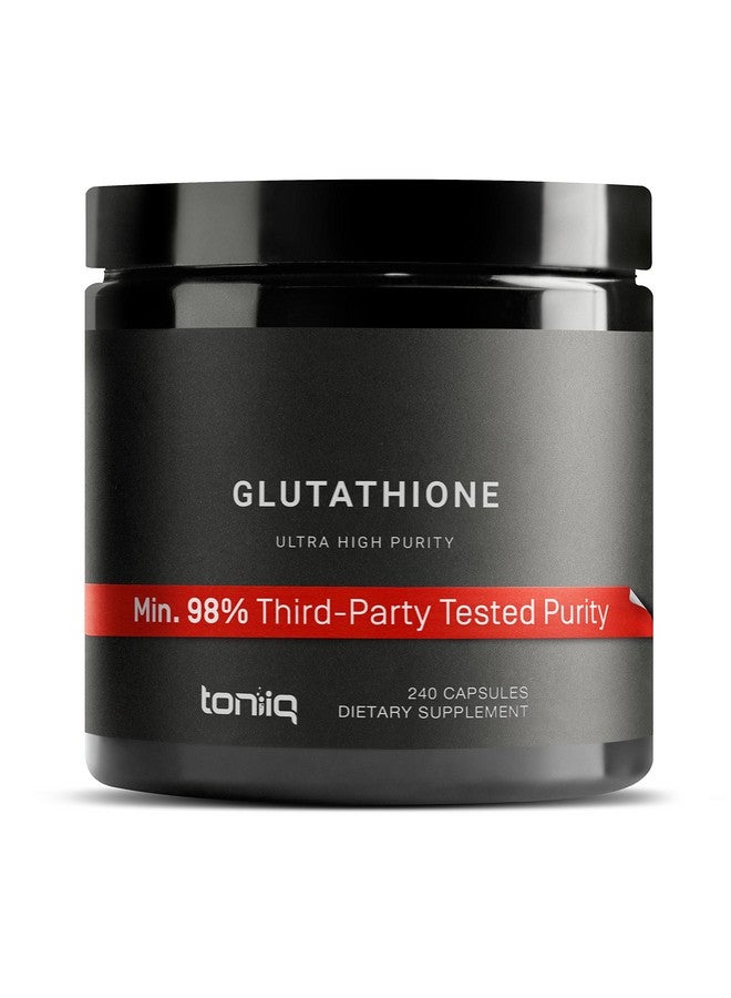 Toniiq كبسولات الجلوتاثيون عالية القوة 1000 مجم، تركيبة مركزة بنسبة 98%+ نقية للغاية ومتوفرة بيولوجيًا بدرجة عالية، تخمير غير معدّل وراثيًا، 240 كبسولة، مكمل الجلوتاثيون المخفض - Image 2