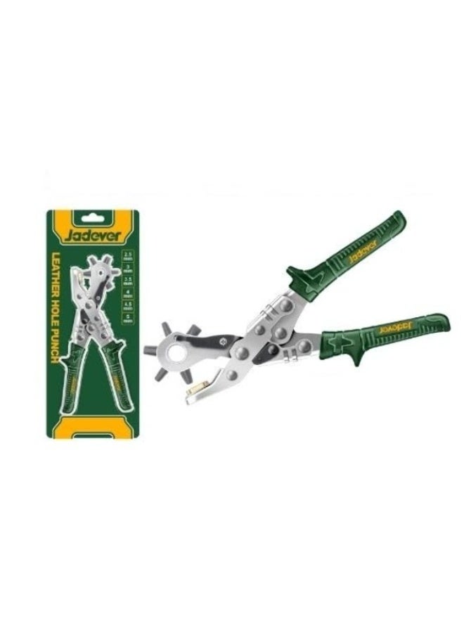 Jadever Heavy-duty plastic handle leather punch