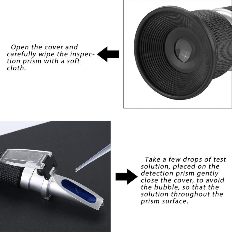 HEEPDD Honey Refractometer, 10-33% Water 58-90% Brix Scale Range Honey Tester for Syrup Molasses Bee Keeping Supplies - Image 2