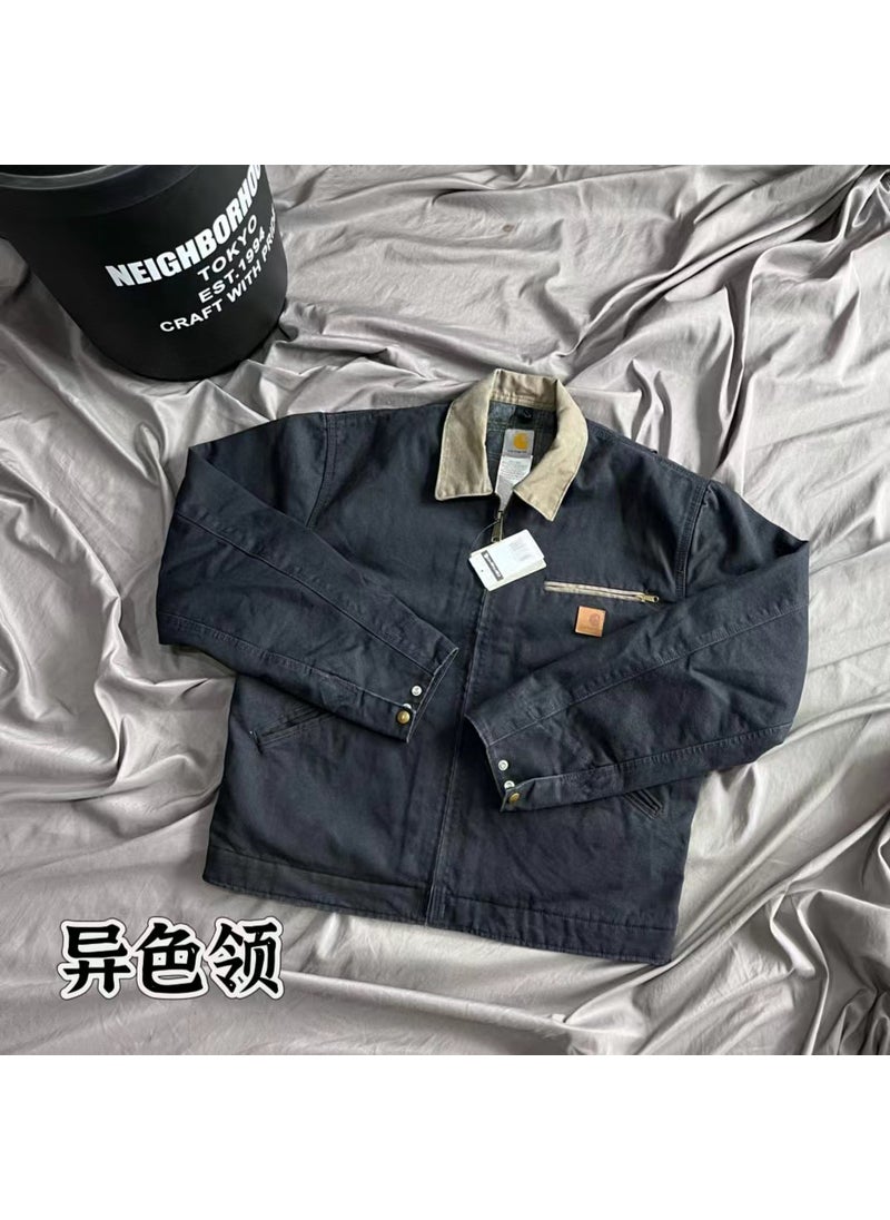 Generic Vintage Style J97 Heavy Duty American Washing Jacket Canva Loose Fit Plus Size Special Occasion Jacket Rare Color Different collar 