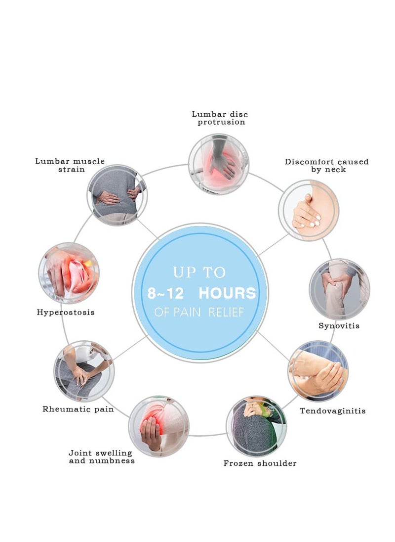 SYOSI - 60Pcs Pain Relief Patch Plaster Pain Relieving Patch Natural Ingredients for Long Lasting Effect to 10 Hours Promote Blood Circulation Medicated Plaster for Knee Joint Muscle Pain - Image 1