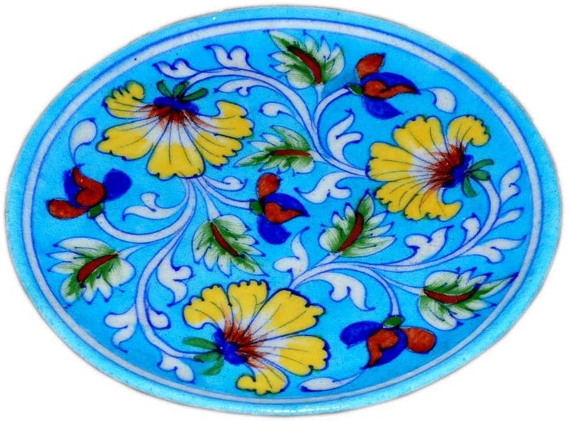 CRAFT PARK Jaipur Blue Pottery Decorative Wall Hanging Handmade Plate 15 cm x 15 cm x 3 cmPLATECFP18 - Image 4
