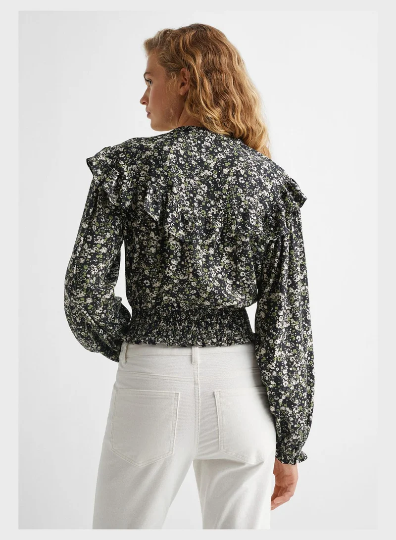 MANGO Youth Floral Print Blouse