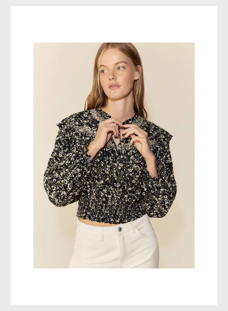 MANGO Youth Floral Print Blouse