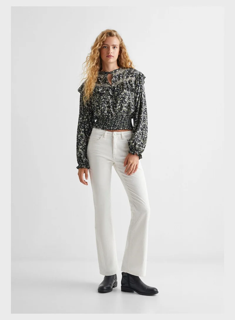 MANGO Youth Floral Print Blouse