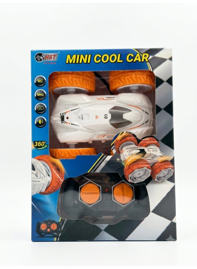 HST 1:20 Double-Sided Remote Control Stunt Car for Kids with 360° Rotating Action, High-Speed Drift Racing Toy Car – White - Image 1