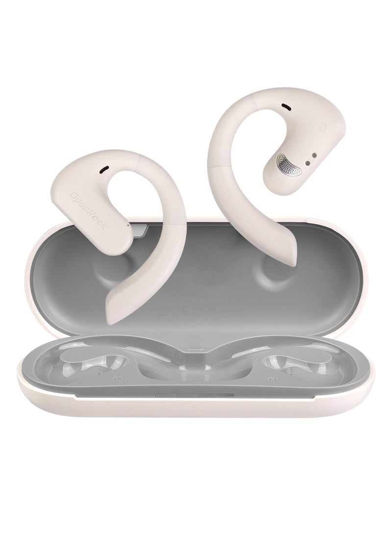 OpenRock - Open Ear Headphones Wireless Hanging Earphones Bluetooth 5.2 Dual Microphone Call Noise Reduction 7800 Mah Ultra Long Standby Ipx5 Waterproof Suitable For Outdoor Sports White - Image 1