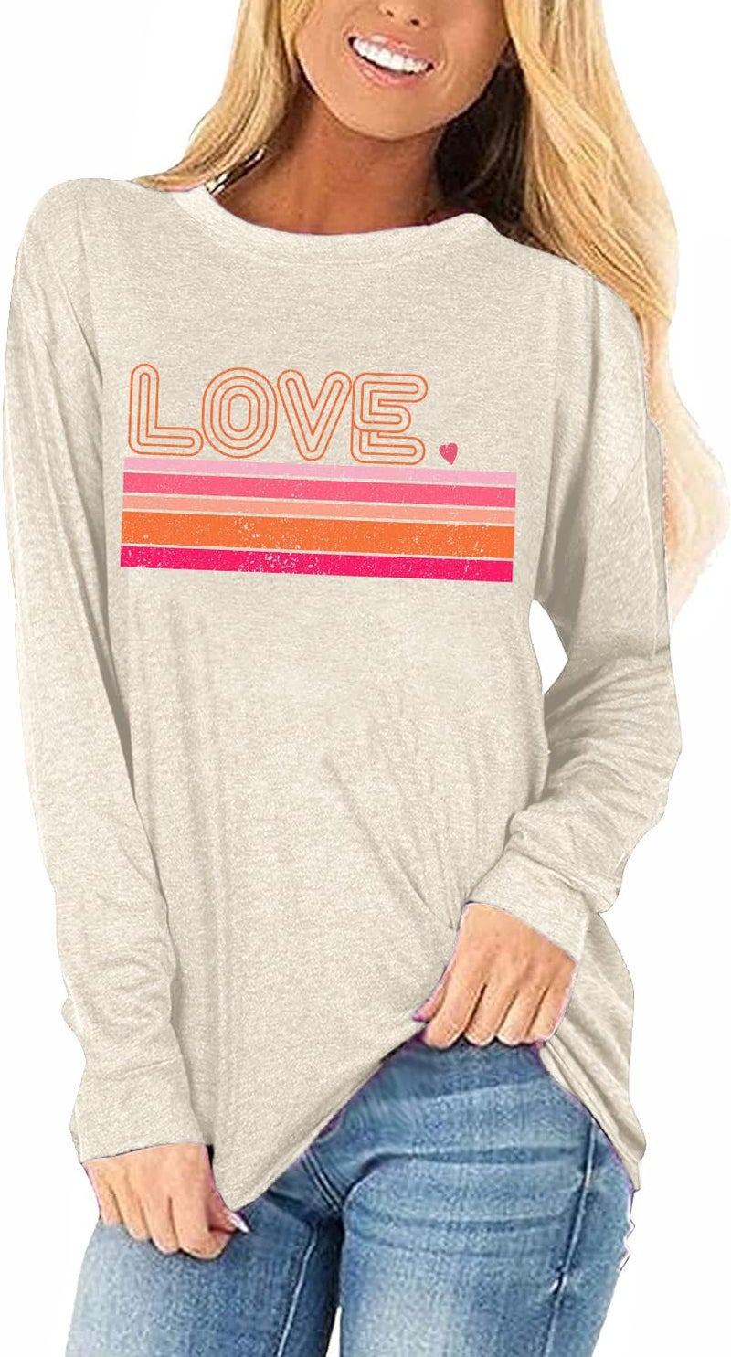 Long Sleeve Glitter Heart Shirt for Women Casual Valentine's Day Raglan Graphic Tees Baseball Tops(2024-MS-A,XL)