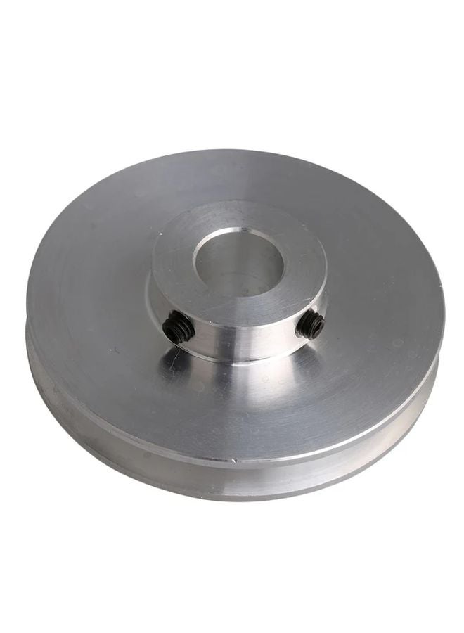 Heavy Duty Aluminum Alloy V Groove Pulley 58x12mm Silvery Smooth Belt Transmission - Image 2