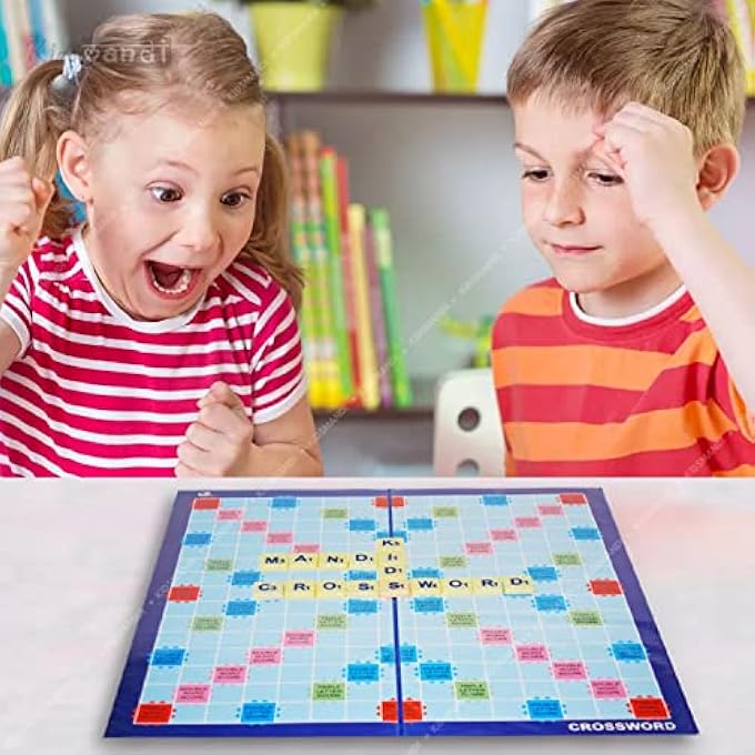 كيدز ماندي لعبة الكلمات المتقاطعة تعليم المفردات تعلم لعبة بناء الكلمات للأطفالمتعدد الألوان - Image 3