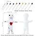 Waybas 10Pcs Voodoo Doll Kit Real Voodoo Dolls with 9 Skull Pins Creepy Ghost Doll Revenge Spells Voodoo Doll Relieve Stress Horror Doll for Halloween Christmas Birthday Gift Ornament Decoration White - Image 4