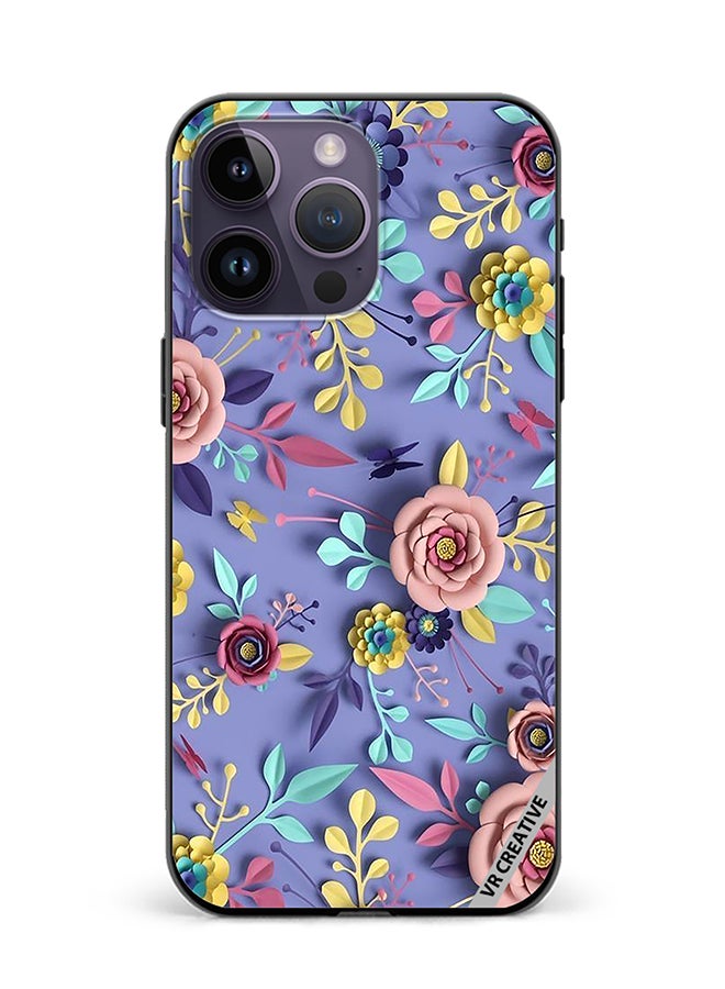 VR CREATIVE Protective Case Cover For Apple iPhone 16 Pro Flower Design Multicolour - Image 1