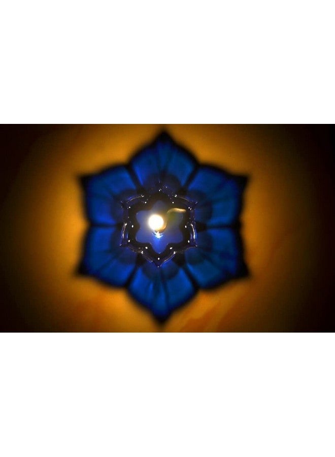 Ferio Diwali Diyas Colourful 3D Reflection Diya for Diwali Decor Flower Shape Shadow Reflective Diyas for Diwali Decoration Items for Home Decor Reusable Diwali Light Multicolour (Without Sensor_12) - Image 5
