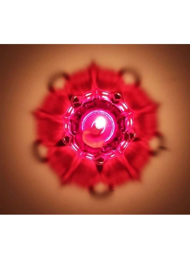 Ferio Diwali Diyas Colourful 3D Reflection Diya for Diwali Decor Flower Shape Shadow Reflective Diyas for Diwali Decoration Items for Home Decor Reusable Diwali Light Multicolour (Without Sensor_12) - Image 4