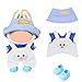 SHUOXUKE Doll Clothes Set and Accessories 2026 Stylish Adorable Designed Clothes Outfit for 15cm17cm Doll with Hat Overalls Blue Shoes - Image 2