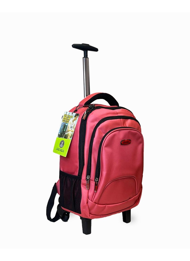 nuzki - Trolley School Bag for Students - Multi-Functional Backpack with Wheels - Ideal School Bags for Girls and Boys - Travel-Friendly Trolley Luggage 16 inch - Image 1