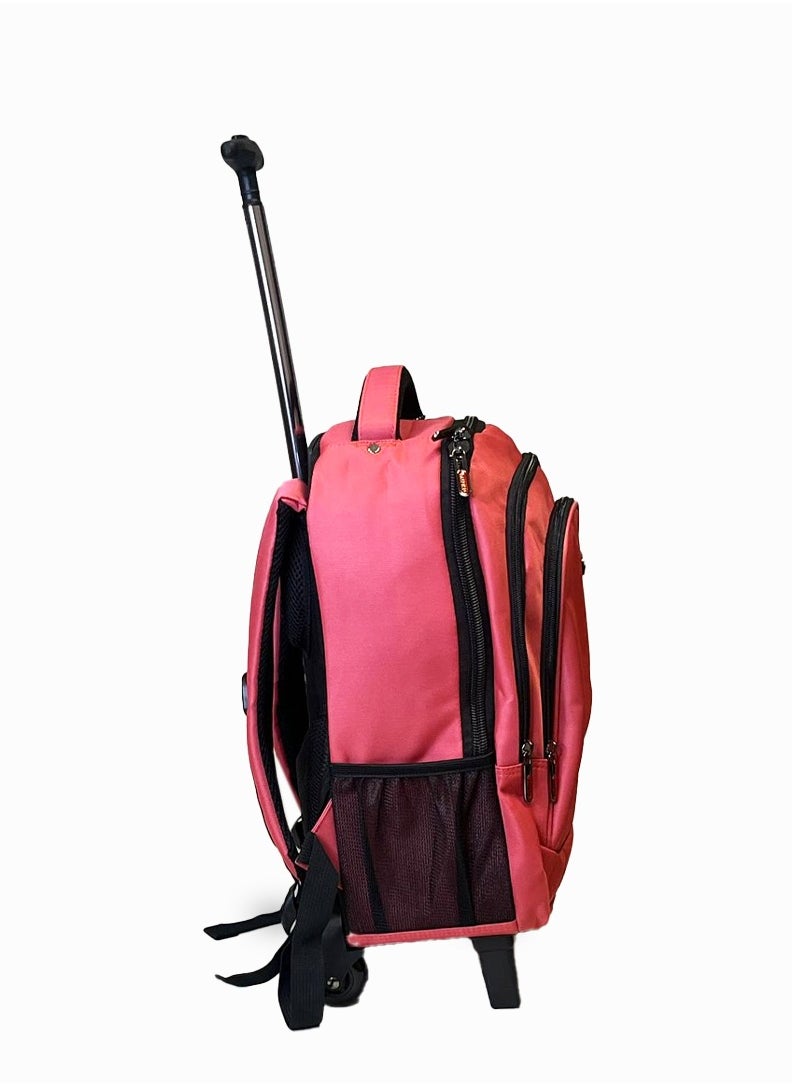 nuzki - Trolley School Bag for Students - Multi-Functional Backpack with Wheels - Ideal School Bags for Girls and Boys - Travel-Friendly Trolley Luggage 16 inch - Image 1