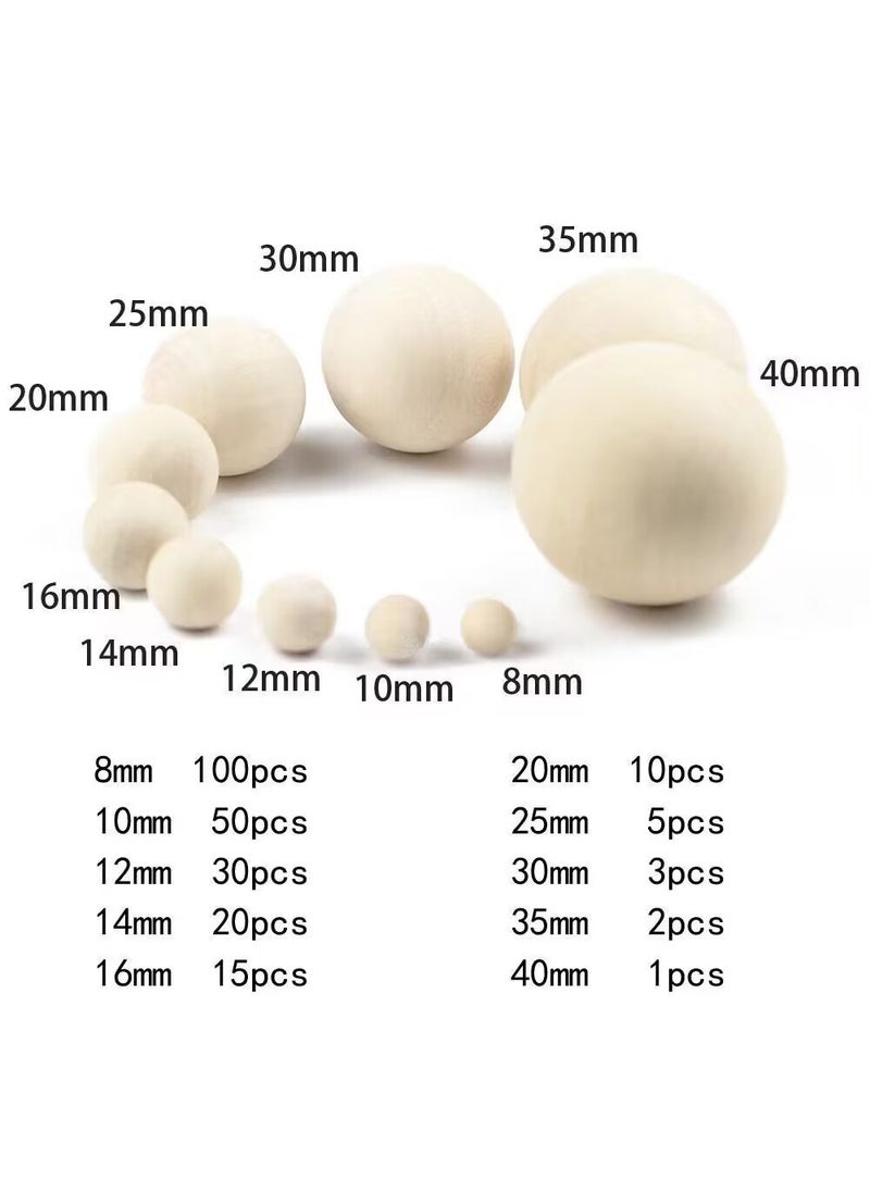 Generic - solid ball wooden beads round small beads solid wooden balls original wood color wooden beads wholesale round wooden beads loose beads Solid ball 20mm approx. (3G) Solid ball 20mm approx. (3G) - Image 1