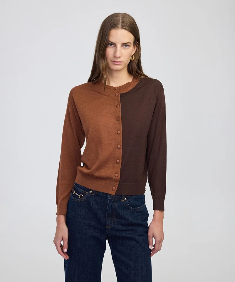 ابيكول Layered Knit Cardigan