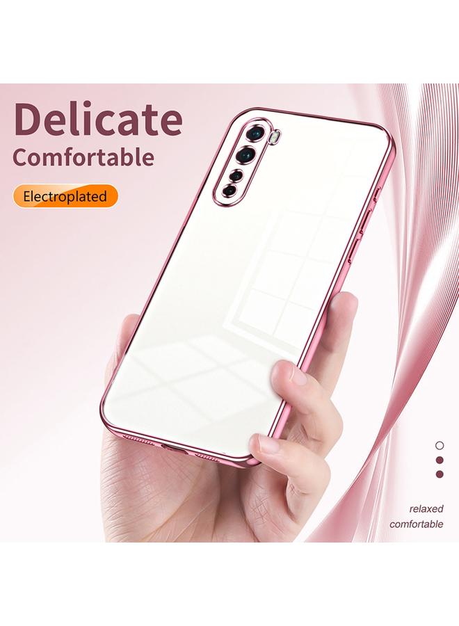 S-TOP Case For OnePlus Nord Transparent Plating Fine Hole Phone Case - Image 5