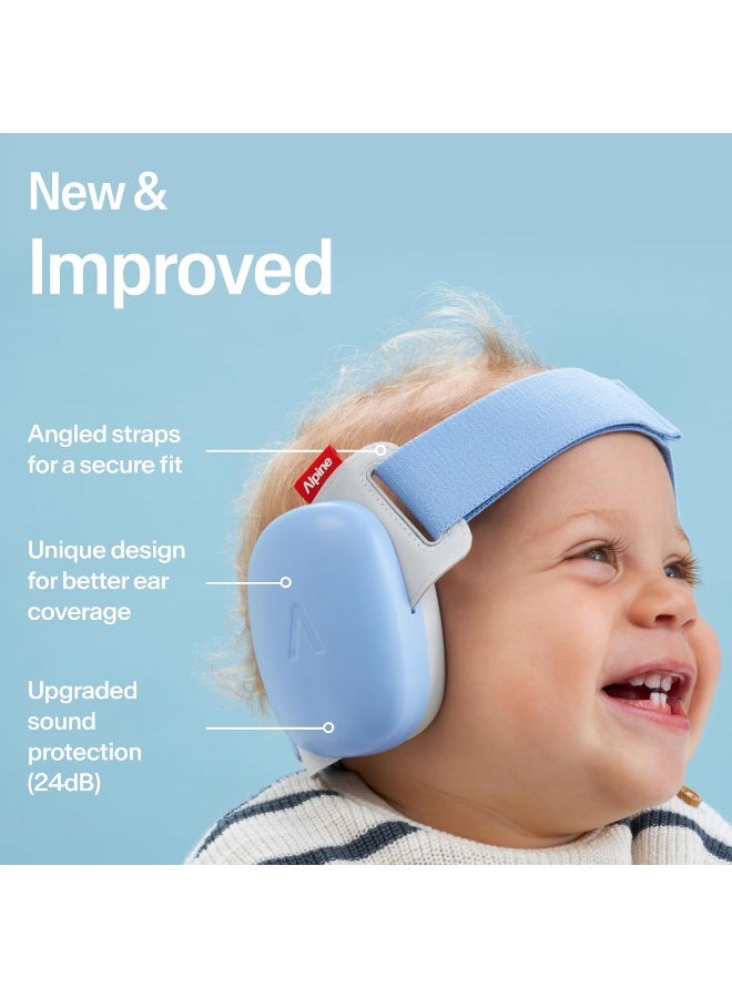 ALPINE HEARING PROTECTION Alpine Muffy Baby Comfort - Protects Hearing for Babies and Toddlers - CE & ANSI Certified - Unique Headband for Safe fit & Comfort - Multi-adjustable for Ages 3-48 Months - 24dB Sound Reduction, Blue - Image 2