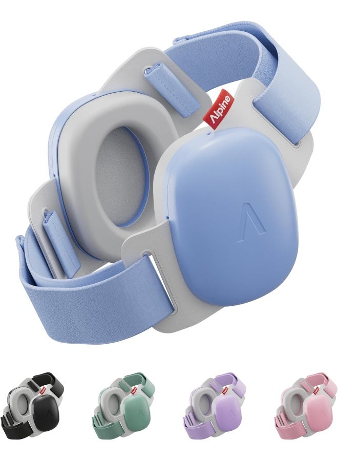 ALPINE HEARING PROTECTION Alpine Muffy Baby Comfort - Protects Hearing for Babies and Toddlers - CE & ANSI Certified - Unique Headband for Safe fit & Comfort - Multi-adjustable for Ages 3-48 Months - 24dB Sound Reduction, Blue - Image 1