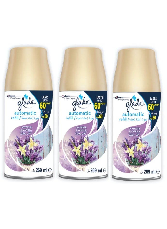 Glade Automatic Refill Air Freshener Lavender And Vanilla Fragrance Pack of 3  - Image 2