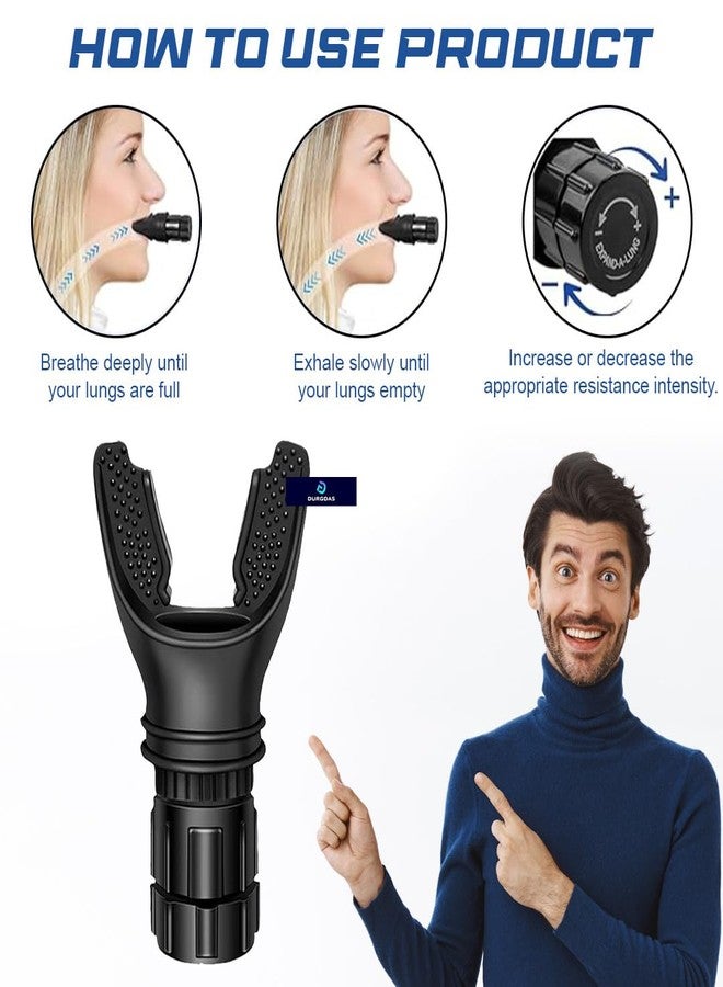 Durgdas Adjustable Lung Exerciser for Men & Women | Breathing Trainer for Improved Lung Capacity and Sports Performance - Image 4