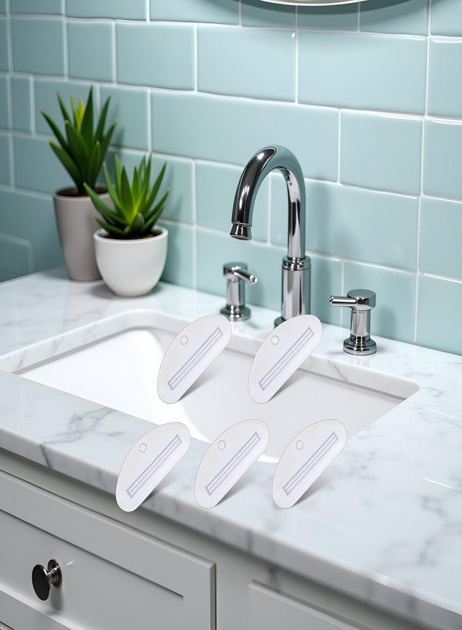 Tnyvm 5Pcs White Toothpaste Squeezer, Plastic Toothpaste Tube Squeezer Dispenser, Toothpaste Clips for Saving Toothpaste, Simple and Practical，Bathroom Safety, Aids and Accessories, Toothpaste Squeezer - Image 5