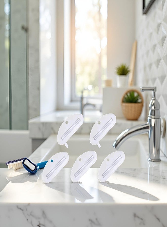 Tnyvm 5Pcs White Toothpaste Squeezer, Plastic Toothpaste Tube Squeezer Dispenser, Toothpaste Clips for Saving Toothpaste, Simple and Practical，Bathroom Safety, Aids and Accessories, Toothpaste Squeezer - Image 3