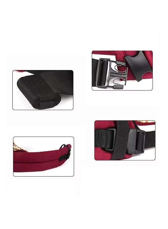 Arabest Safety Backpack Carrier-Maroon/Beige，4-18 Months Baby Carrier Three Postures Baby Carrier Ergonomic Infant Wrap Comfortable Child Sling Backpack for Kids  - Image 4