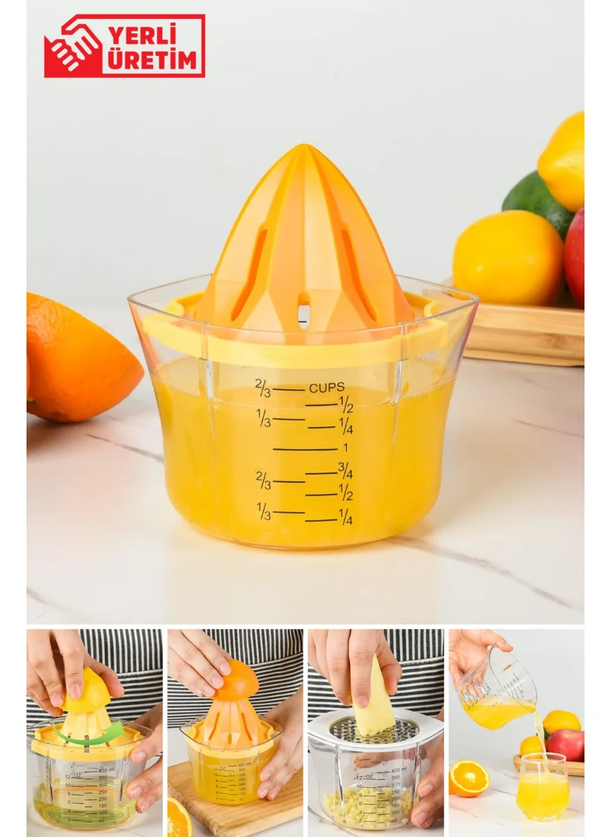 Piev Wenken 4 in 1 Lemon Orange Citrus Juicer with Grater and Measured Chamber