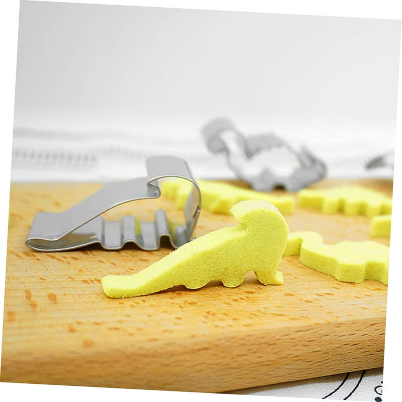Stainless Steel Dinosaur Cookie Cutters Set 6pcs Cartoon Cake Baking Tools - Image 4