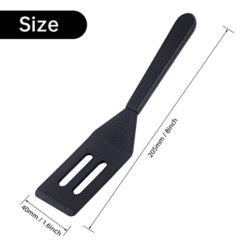 Ecerangus 2 Pack Silicone Mini Brownie & Cookie Spatula, Heat-Resistant Turner, Flip Egg & Serve Batter (Black) - Image 3