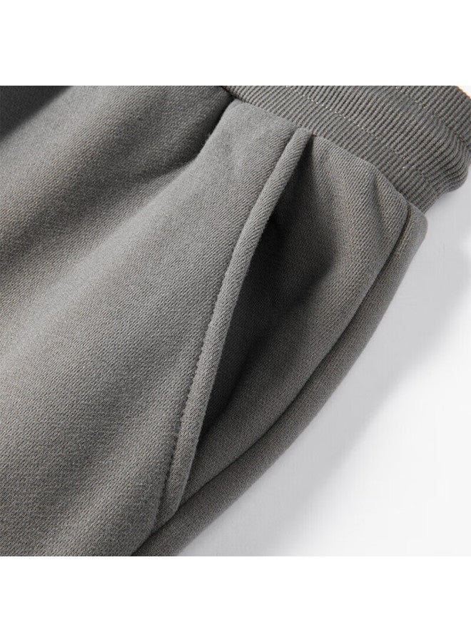 Geniolamode Men's Winter Thickened Warm Fleece Casual Fashion All-match Tapered Leg Pants Deep Gray XL - Image 3