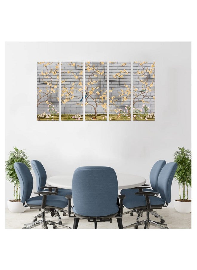 Paper Plane Design - PAPER PLANE DESIGN Painting for Wall Decoration Split Multiple Panels Art for Living Room Bedroom Hotel Office. Size 27 x 50 in - Image 1