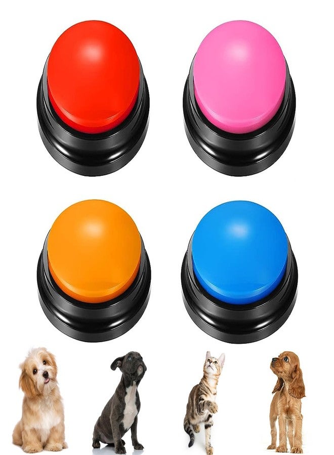 MOLIK Voice Recording Button 4 Color, Dog Buttons for Communication Pet Training Buzzer, 30 Second Record & Playback, for Family Game and Trivia Nights - Image 1