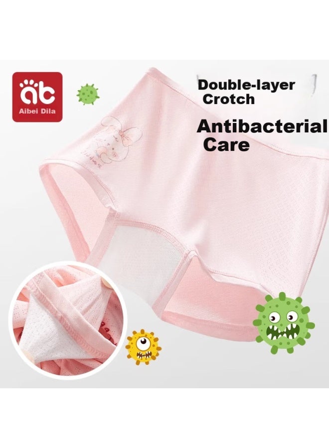 AIBEDILA Aibei Dila Children's Underwear Girls' Ice Silk Seamless Four-corner Shorts For Medium And Large Children Flat Angle Girls Baby Girls Summer Thin Section - Image 3